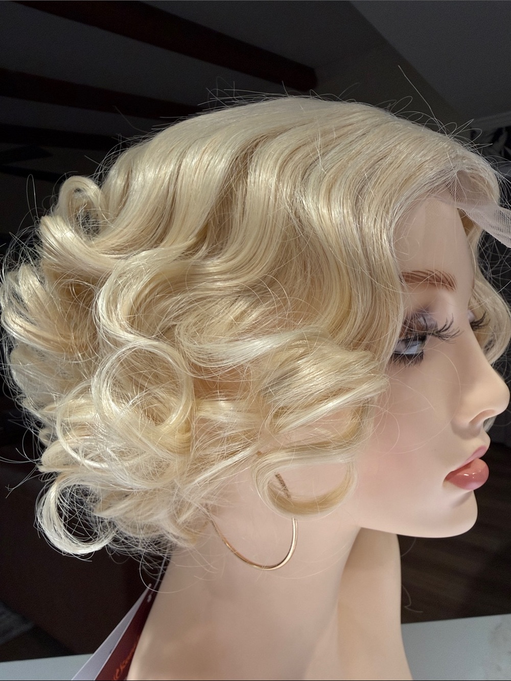 HAIR, 12” Straight to Curly Bob, Blonde